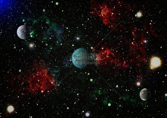 远离地球许多光年的深空恒星场该图像由美国航天图片