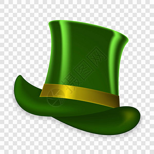 圣帕特里克春假时戴多彩绿色帽子图片