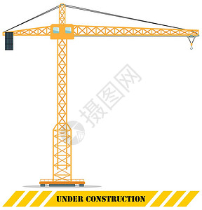 彩色高塔起重机重型设备和机图片
