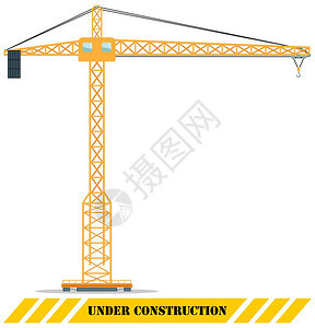 彩色高塔起重机重型设备和机图片