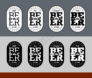 Beer标签设计黑白设置灯光原图片