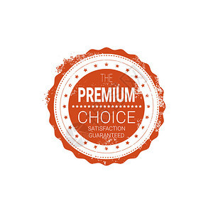 Premium选择海豹红阵徽章孤立粘贴器图片