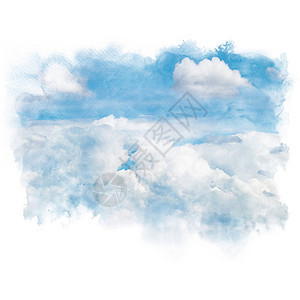 蓝色天空有白云背景图片