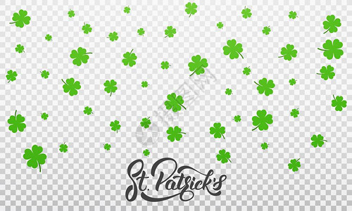 PatricksDayClovershamrock留下背景和StPatricks写信图片