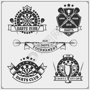 一套Darts俱乐部或体育竞赛标志标图片
