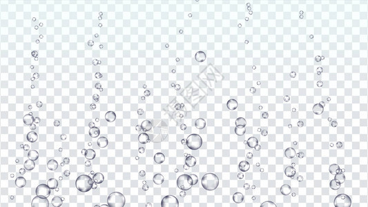 水下气泡透明矢量水纯净水滴凝结泡腾药在透明背景上图片