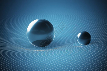引力和广义相对论概念由大质量球体引起的弯曲时空3图片