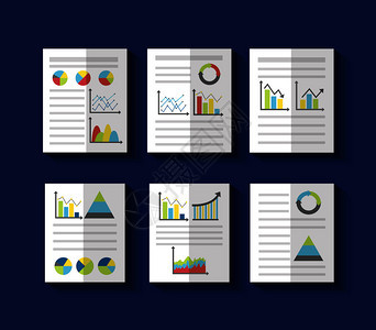 模板样式风格图表和图表矢量图说明插图图片