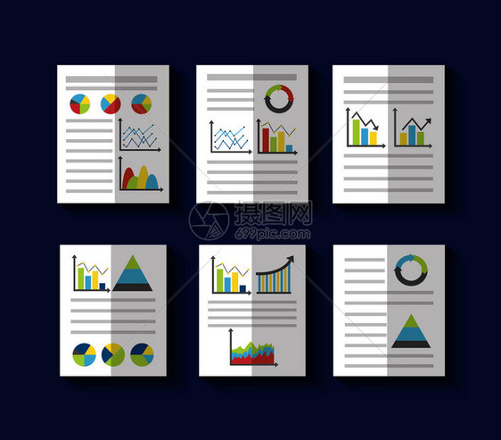 模板样式风格图表和图表矢量图说明插图图片
