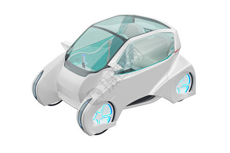 汽车未来独特的现代理念3D渲染图片