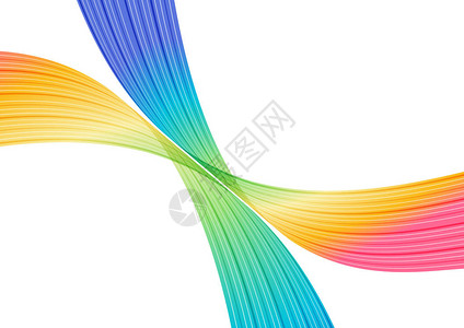 多彩抽象背景白底的彩虹条形曲线等图片