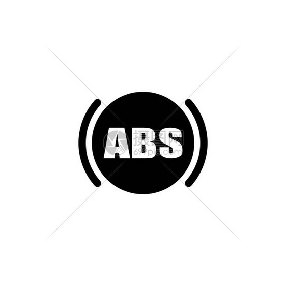ABS平向量图标白色背景上的图片