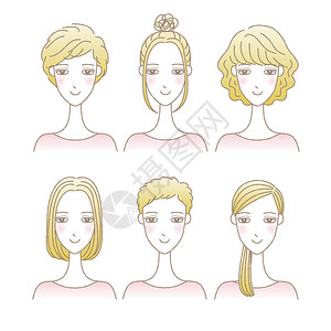 一组不同发型的女图片