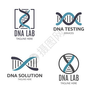 一组带有DNA的标识和文本位图片