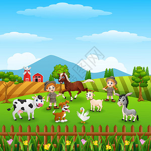 农场动物饲养动物图片