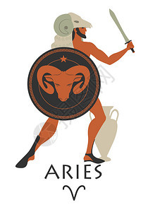 古希腊风格的ZodiacAries希腊英雄图片
