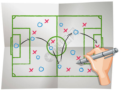 足球规划矢量插图片