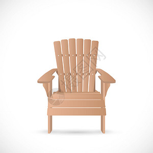 说明有张Adirondack椅子在白色图片