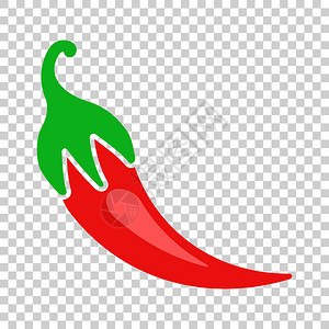 扁平风格的辣椒辣椒在孤立的透明背景上的插图辣椒图片
