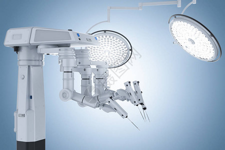 3D制造机器人手术机蓝色图片
