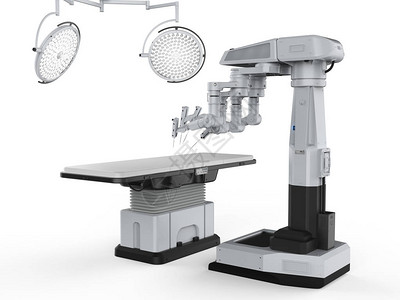 3D利用机器手术机在白色后腹图片