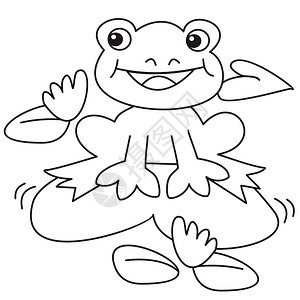 青蛙和棋盘有趣的插图矢量图片
