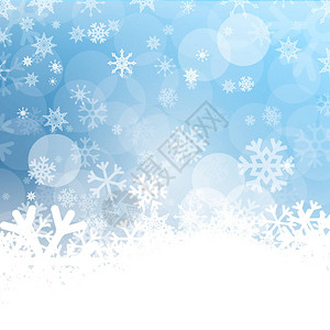 矢量冷背景带雪花的冰冻冬季设计蓝白冰模图片