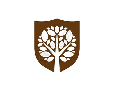 盾牌树图标log图片