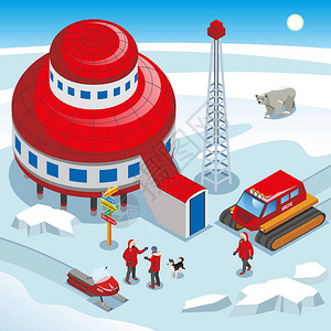 北极地观测站科学家图片
