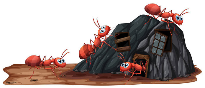 工蚁正版立即下载插画  |工人建造电话正版立即下载插画  |绿色卡通