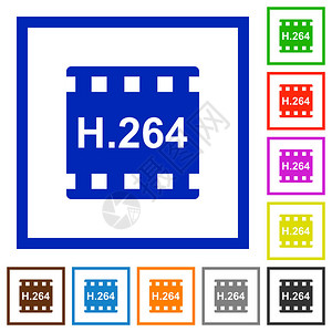 H264白色背景的方框中的电影格式图片