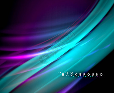 水 舟亮光波魔能和光运动背景矢量壁插画