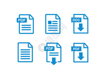 文件下载图标文档图标集PDF图片