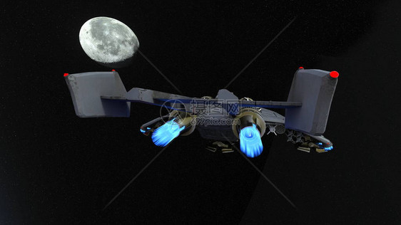 太空船太空船的3DCG渲染NASA提供的图片