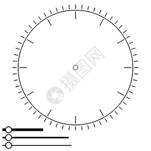 钟面圆形为男士设计用于测量时间小时分钟秒针的机械电气设备的空白图片