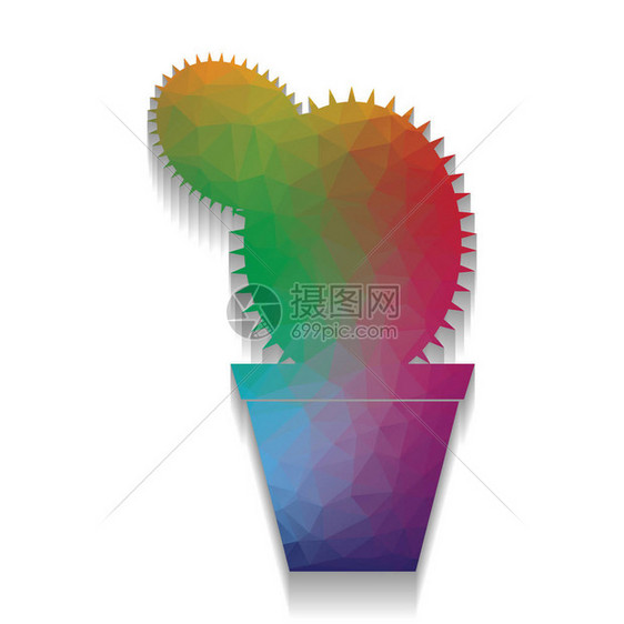 仙人掌标志图向量彩色图标图片