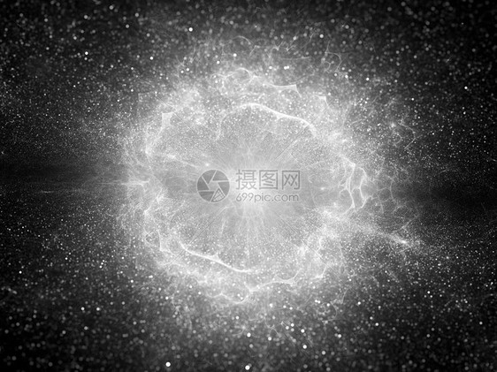 大爆炸空间爆炸黑白效果计算机生图片