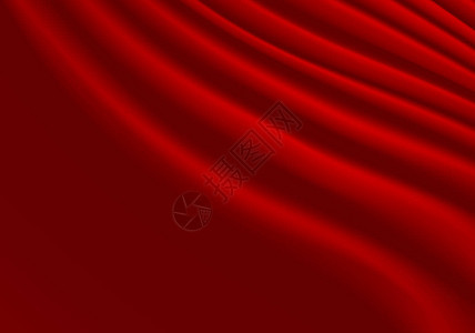 红色织物波曲线摘要带有空白间奢侈品图片