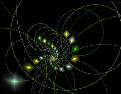 弦理论物理过程和量子理论量子纠缠抽象计算机在深色背景下生成现代分形设计抽象的分形颜色纹理数字艺术抽象形式和颜色抽象的图片