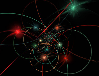 弦理论物理过程和量子理论量子纠缠抽象计算机在深色背景下生成现代分形设计抽象的分形颜色纹理数字艺术抽象形式和颜色抽象的图片