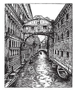 叹息桥是位于意大利北部威尼斯的一座桥梁图片