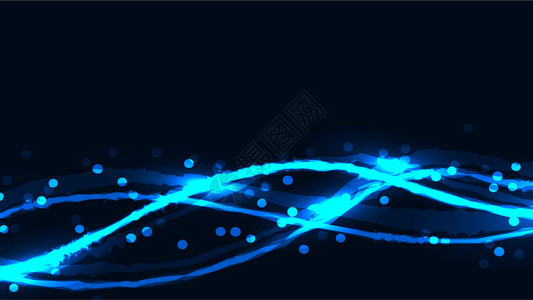蓝色抽象数字高科技神奇宇宙能量电明亮发光背景纹理霓虹灯模糊线条波带散景效果和复图片