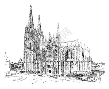 科隆大教堂大厦始于十一世纪图片