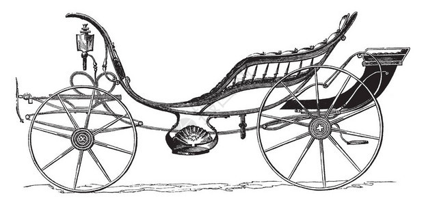Pheeton是19世纪的体育车行背景图片