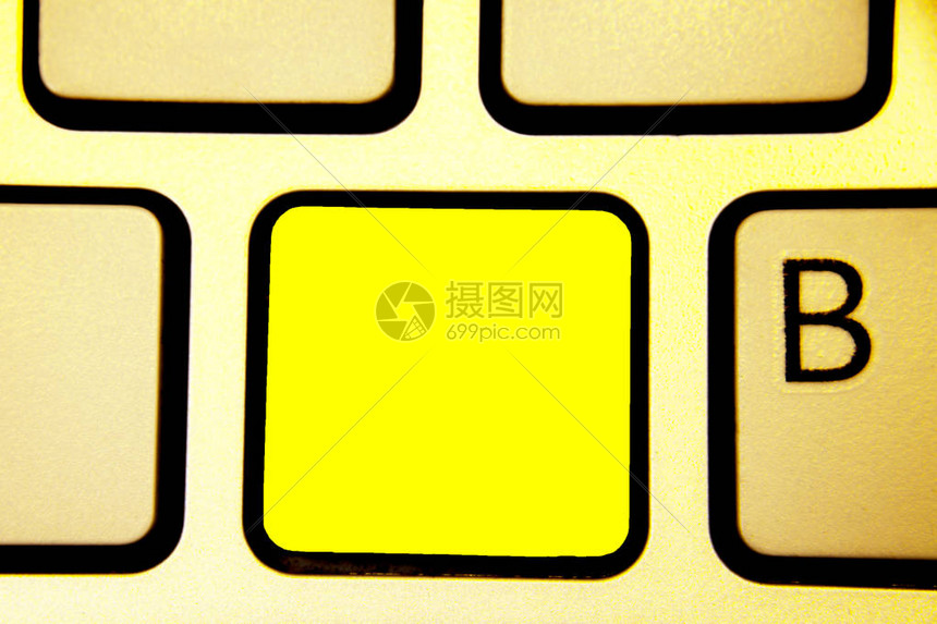 用于邀请贺卡促销海报凭证布局的业务空模板键盘黄色键意图创建计算机图片