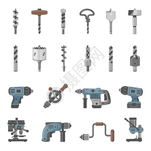 不同类型的钻头和钻头图片