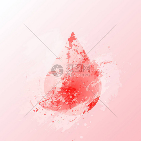 矢量血滴艺术设计献血概念图片