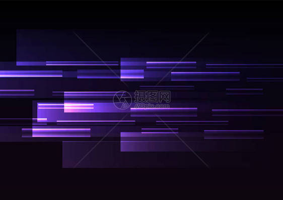 暗底背景几何层运动背景简单技术模板矢量插图中的紫相图片