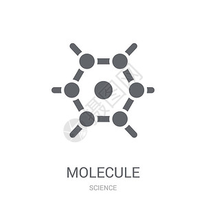 分子图标来自科学收藏的白色背景上的时尚分子标志概念适用于应用程序移动应用程图片