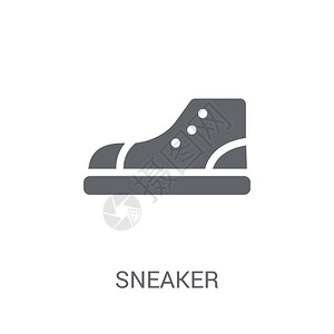 鞋图标白色背景的时尚鞋标志概念来自服装系列适用于应用程序移动应用程图片